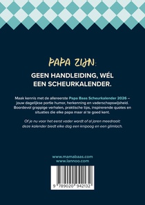 Scheurkalender 365 x papa zijn 2026 achterkant