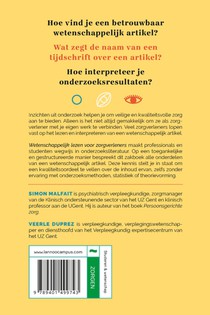 Wetenschappelijk lezen voor zorgverleners achterzijde