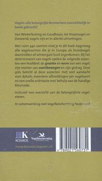 Kosmos Natuurgids Vogels achterzijde