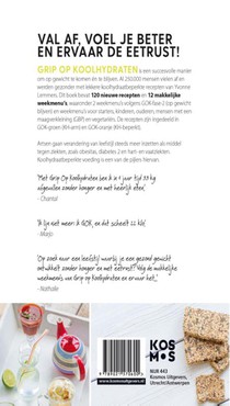 Grip op koolhydraten Snelle en makkelijke weekmenu's achterzijde