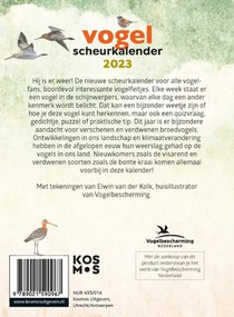 Vogelscheurkalender 2023 achterkant