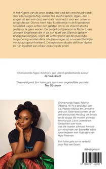 Een halve gele zon achterzijde