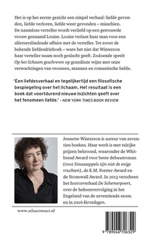 Op het lichaam geschreven achterzijde