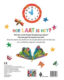 Rupsje Nooitgenoeg, hoe laat is het? achterzijde