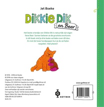 Dikkie Dik en Beer (met 2 handpoppen) achterzijde