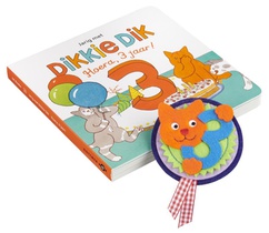 Jarig met Dikkie Dik - Hoera, 3 jaar! achterzijde