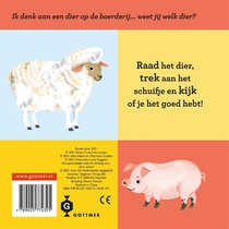 Aan welk dier op de boerderij denk ik? achterzijde