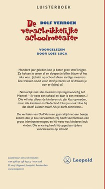 De verschrikkelijke schoolmeester luisterboek achterkant