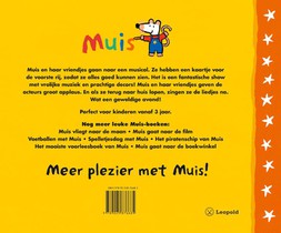 Muis gaat naar een musical achterzijde