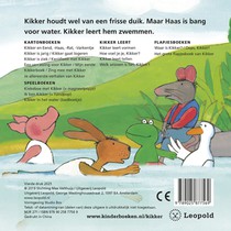Kikker gaat zwemmen achterzijde