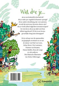 Een krokodil in het bad! achterzijde