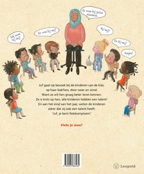 Juf op de bakfiets achterzijde