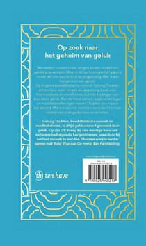 Word gelukkig als een boeddhistische monnik achterzijde