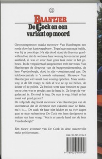 De Cock en een variant op moord achterzijde