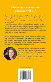 Minder moeten, meer leven achterzijde