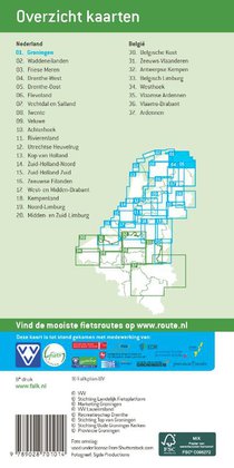 Falk VVV fietskaart 01 Groningen achterkant