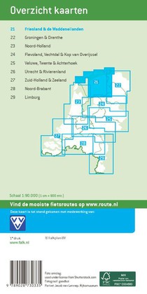 Falk Fietskaart 21 Friesland & de Waddeneilanden achterkant