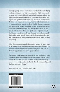 De jongen in de gestreepte pyjama achterzijde