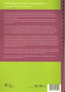 Schlichting Test voor Taalproductie-II (Schlichting Taalproductie) - handleiding achterzijde