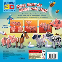 3D race naar de rode stal! achterzijde
