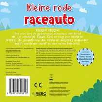 Kleine rode raceauto achterzijde