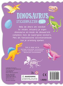 Dinosaurus stickerplezier achterzijde