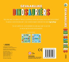 Flapjesboek Gevaarlijke dinosauriërs achterzijde