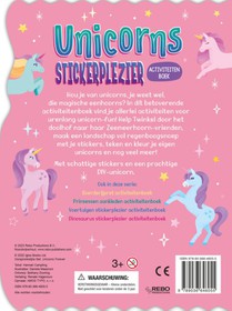 Stickerplezier activiteitenboek Unicorns achterzijde