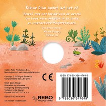 Kleine dino - Vingerpopboek achterzijde