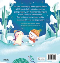 Welterusten kleine sneeuwpop achterzijde