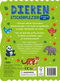 Dieren – Stickerplezier activiteitenboek achterzijde