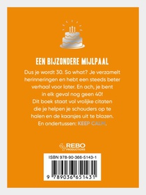 Keep calm you're only 30 achterzijde