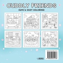 Cuddly friends - Cute & cozy coloring achterzijde