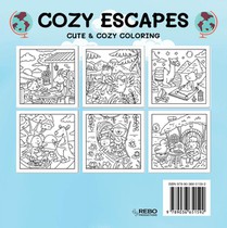 Cozy escapes - Cute & cozy coloring achterzijde