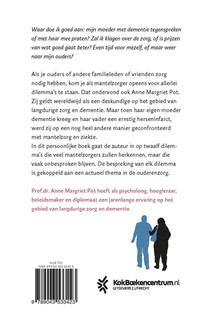 Zorgen van een mantelzorger achterzijde