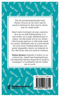 Preekaantekeningen achterzijde