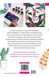 Letteren en tekenen met ecoline achterzijde