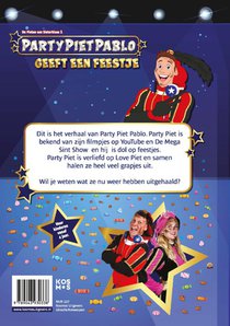 Party Piet Pablo geeft een feestje achterzijde