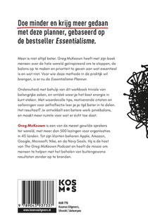 Essentialisme Planner achterzijde
