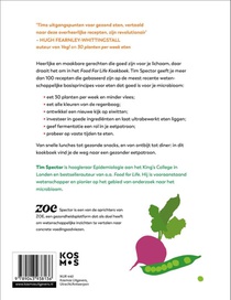 Het food for life kookboek achterzijde