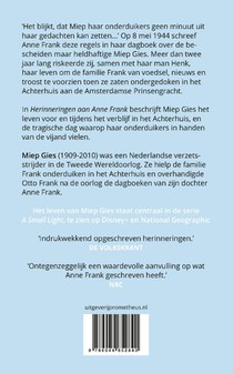Herinneringen aan Anne Frank achterzijde