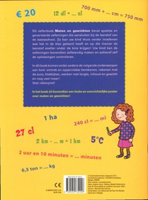 Maten en gewichten 9-11 jaar achterzijde