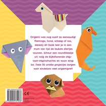 Origami dieren vouwen achterzijde