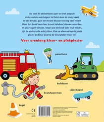 Kleur- en stickerboek met woordjes - Allemaal voertuigen (3-5 j.) achterzijde