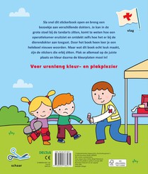 Kleur- en stickerboek met woordjes - Bij de dokter achterzijde
