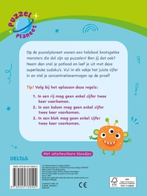 Puzzelplaneet - Megacoole sudoku's achterzijde