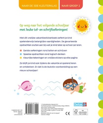 Vakantie oefenboek met stickers (naar de 3de kleuterklas / naar groep 2) achterzijde