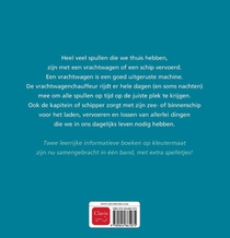 De vrachtwagenchauffeur en de kapitein achterzijde