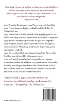 Niets om het hoofd op neer te leggen achterzijde