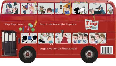 De feestelijke Fiep-bus achterzijde